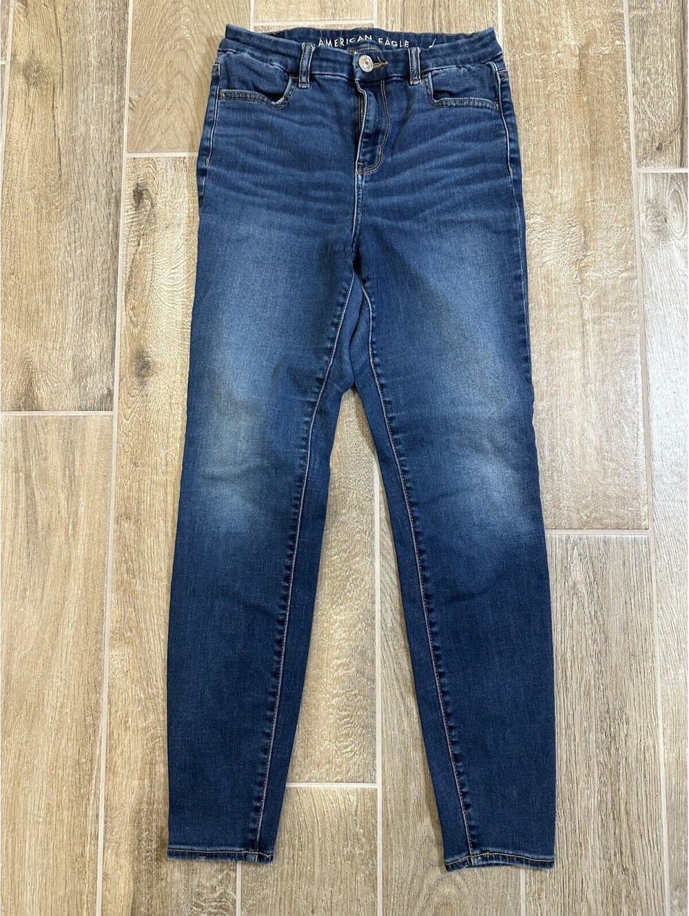 American Eagle Jeans Women's Size 4R Blue High-Rise Curvy Jegging      -063-
